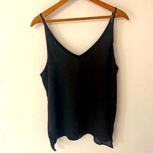 Black sheer tank size L